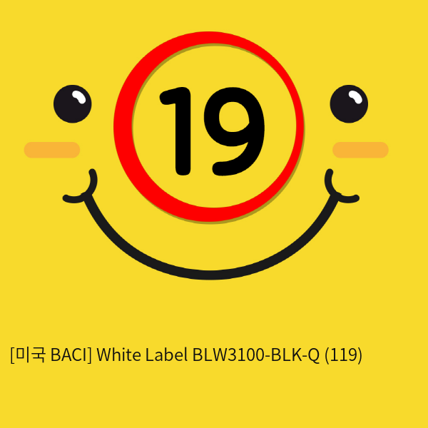 [미국 BACI] White Label  BLW3100-BLK-Q (119)